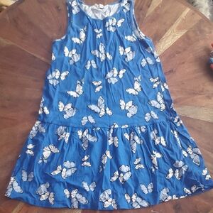 H&M Blue Butterfly Pattern Kids Dress